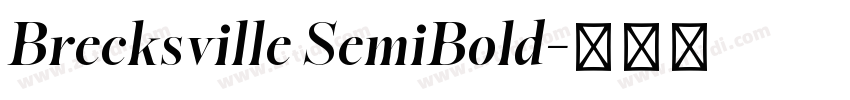 Brecksville SemiBold字体转换